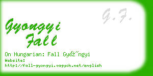 gyongyi fall business card